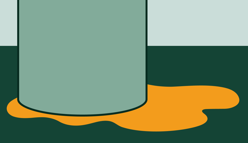 Water heater with a puddle underneath, indicating a possible leak or water damage issue.