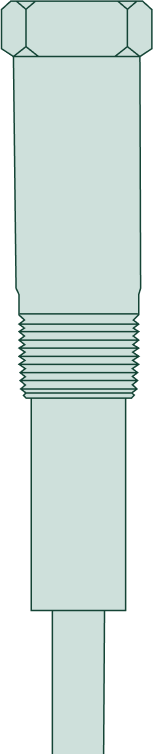 Representation of Corro-Protec powered titanium anode rod