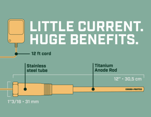 powered anode rod