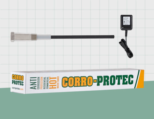 Powered anode rod for 90 to 120 gallons water heaters