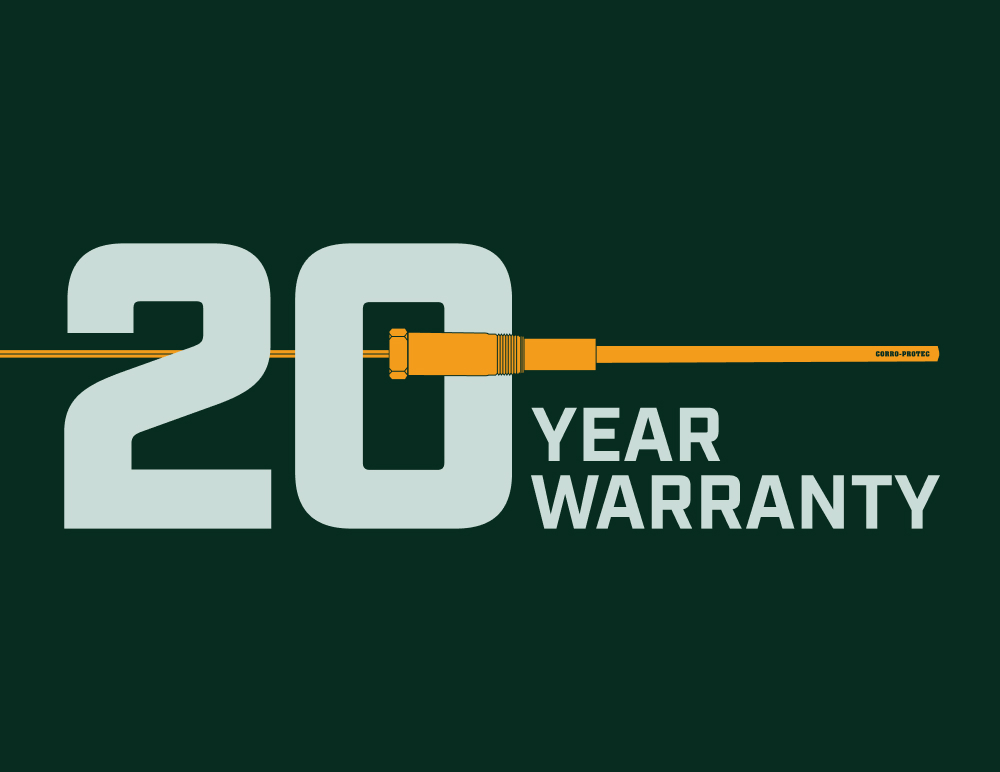 20-year warranty anode rod