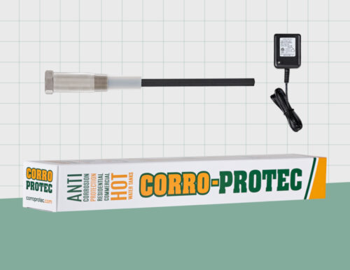 Powered anode rod for water heater