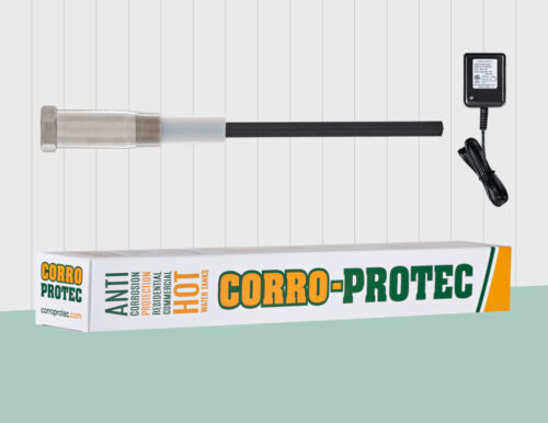 Powered anode rod for water heater