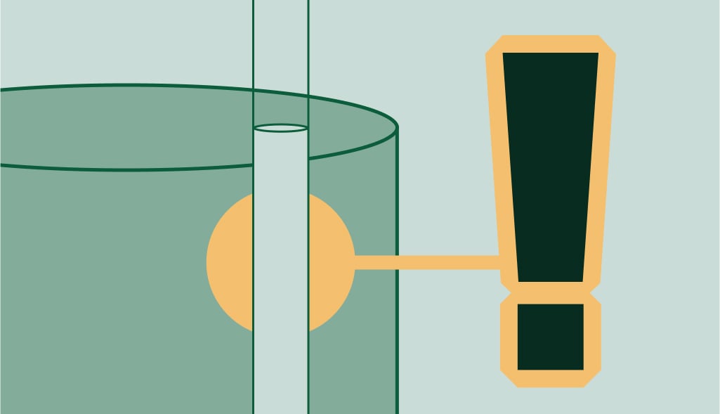 Illustration of a water heater with a dip tube inside, highlighting the integral part of the heating system.