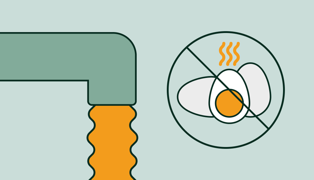 A faucet with water that smell like rotten eggs with a
