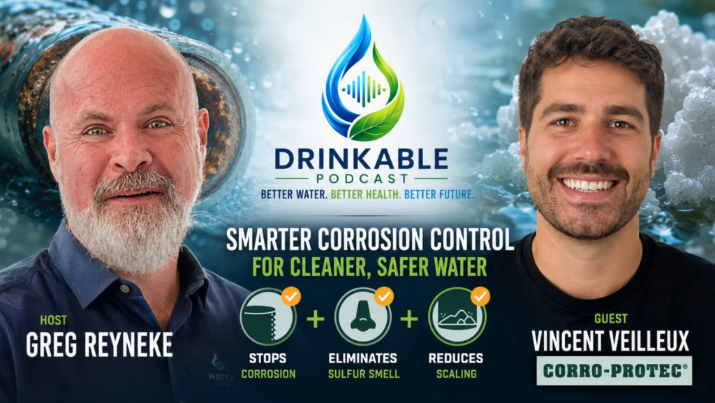 Greg Reyneke, President of the Water Quality Association, on Drinkable: The Water Podcast to discuss powered anode technology, water heater protection, and the role water quality professionals play in helping homeowners prevent common hot water problems