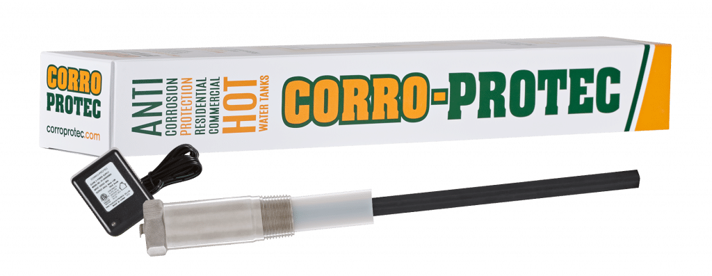 Corro-Protec anode reduce hard water stains
