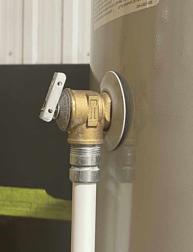 válvula de alivio de presión del calentador de agua