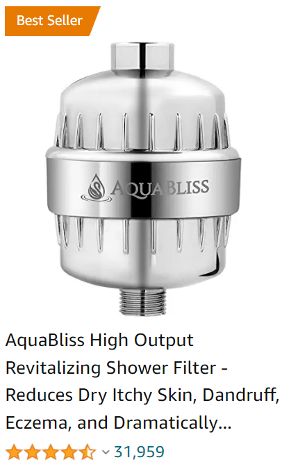 Water Softener Shower Head Available on Amazon